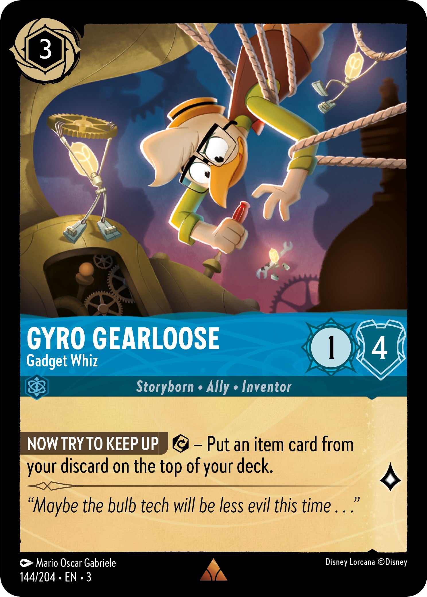 Gyro Gearloose - Gadget Whiz (144//204) [Into the Inklands] | Good Games Adelaide SA