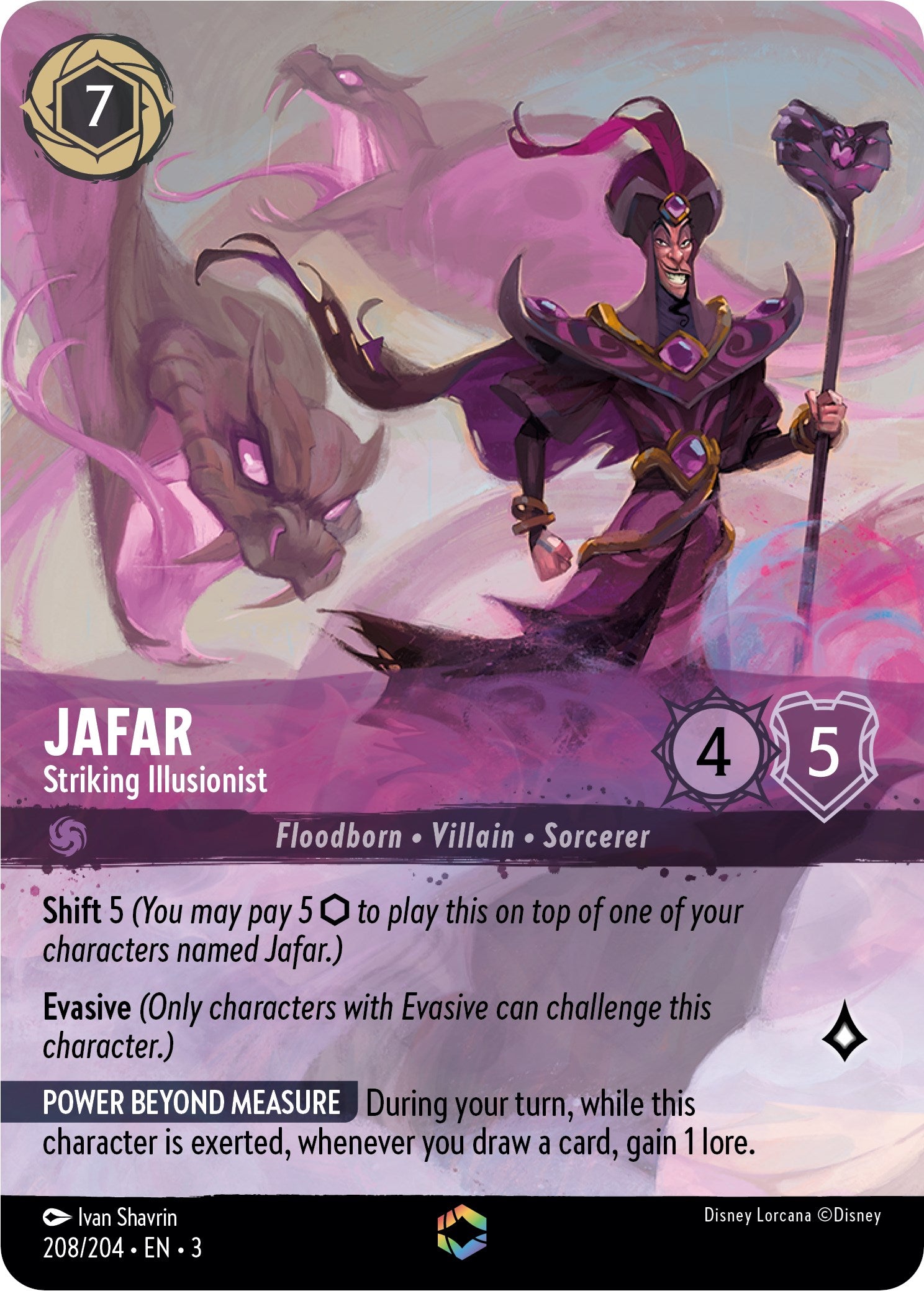 Jafar - Striking Illusionist (Enchanted) (208/204) [Into the Inklands] | Good Games Adelaide SA