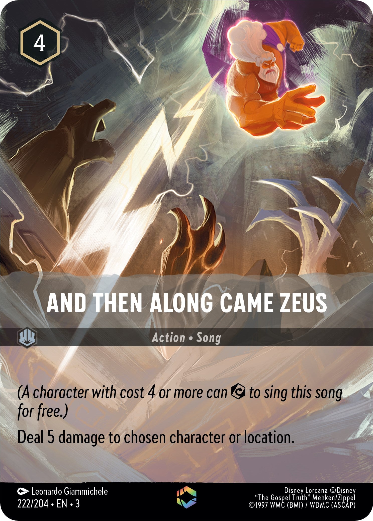 And Then Along Came Zeus (Enchanted) (222/204) [Into the Inklands] | Good Games Adelaide SA