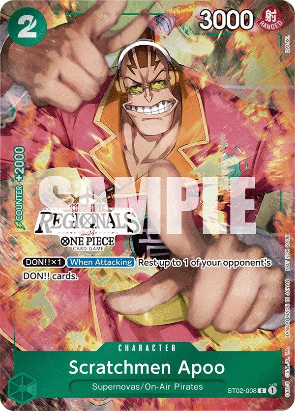 Scratchmen Apoo (Offline Regional 2024) [Participant] [One Piece Promotion Cards] | Good Games Adelaide SA