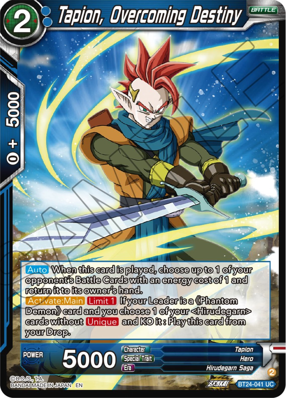 Tapion, Overcoming Destiny (BT24-041) [Beyond Generations] | Good Games Adelaide SA