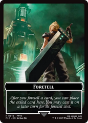 Foretell // Treasure Double-Sided Token [FINAL FANTASY Commander Tokens] | Good Games Adelaide SA