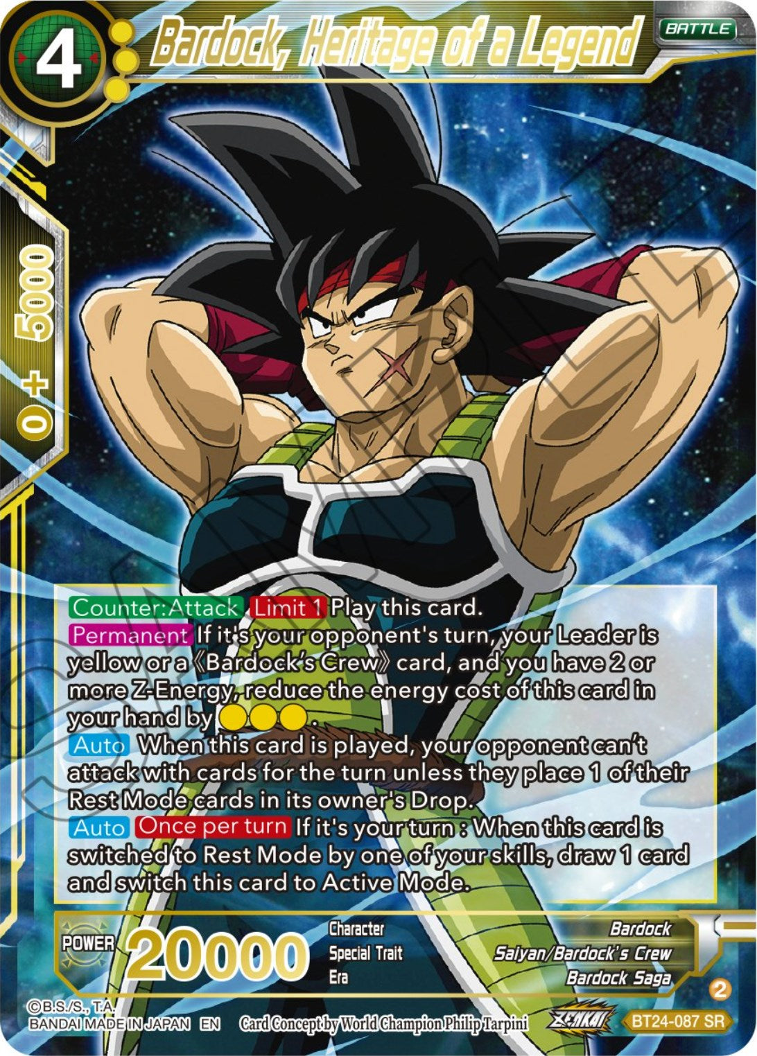 Bardock, Heritage of a Legend (BT24-087) [Beyond Generations] | Good Games Adelaide SA