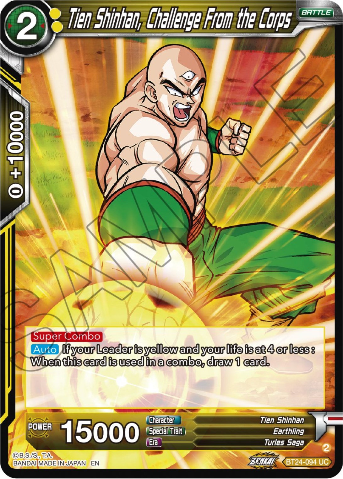 Tien Shinhan, Challenge From the Corps (BT24-094) [Beyond Generations] | Good Games Adelaide SA