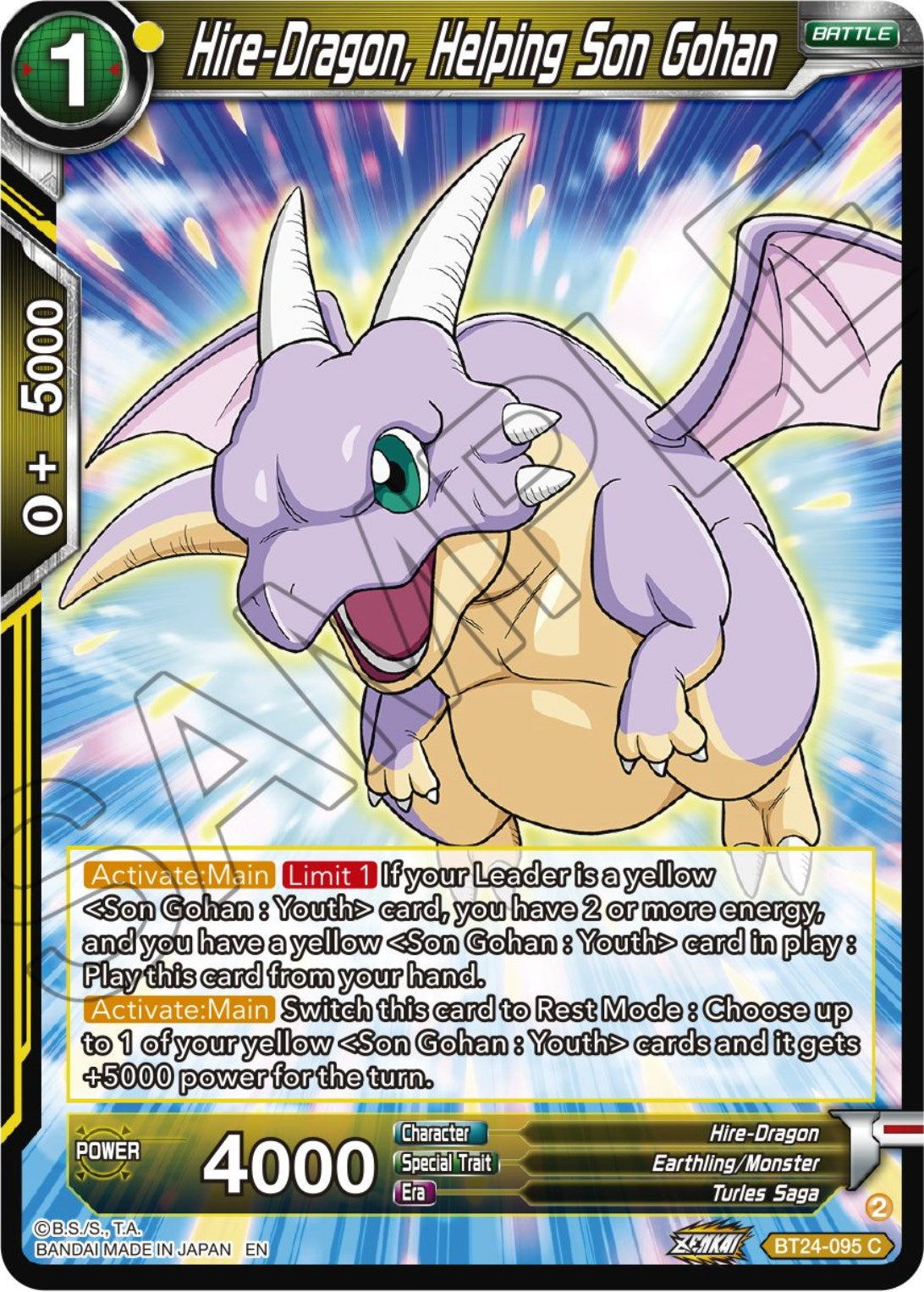 Hire-Dragon, Helping Son Gohan (BT24-095) [Beyond Generations] | Good Games Adelaide SA