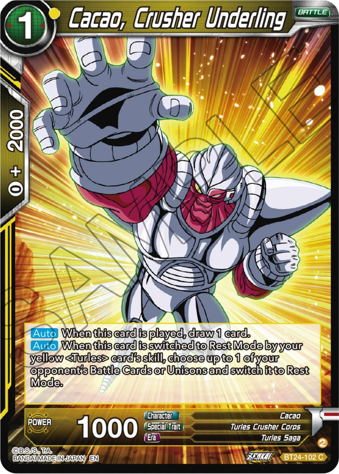 Cacao, Crusher Underling (BT24-102) [Beyond Generations] | Good Games Adelaide SA