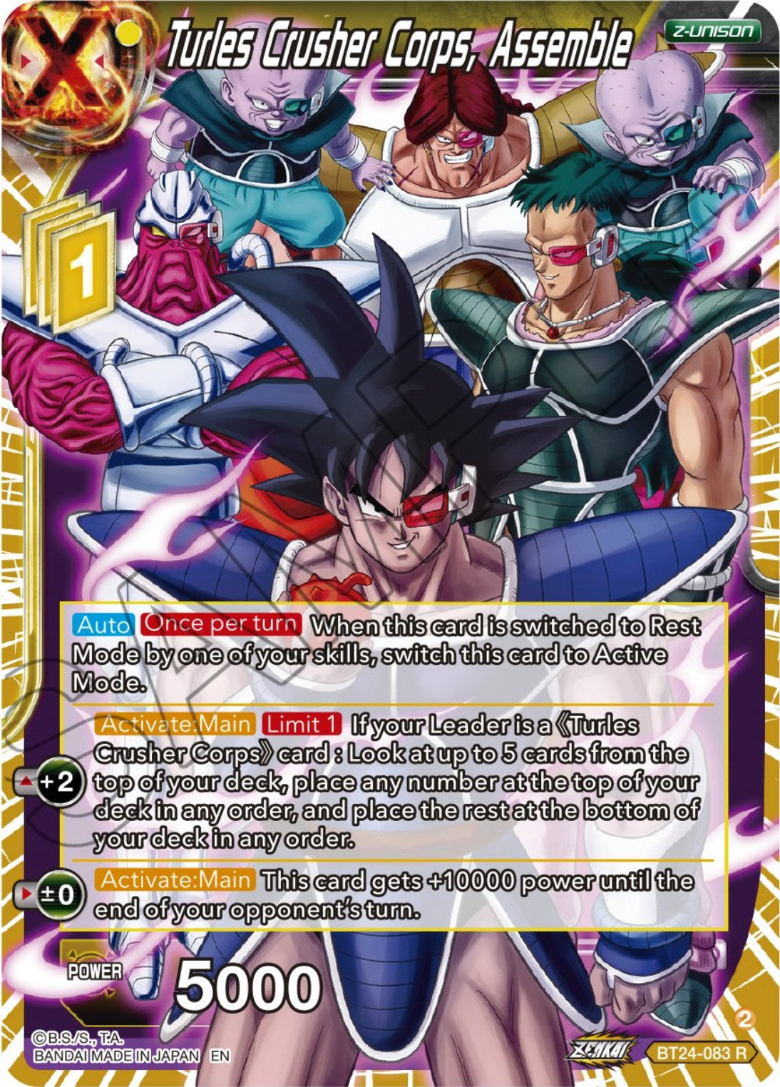 Turles Crusher Corps, Assemble (BT24-083) [Beyond Generations] | Good Games Adelaide SA