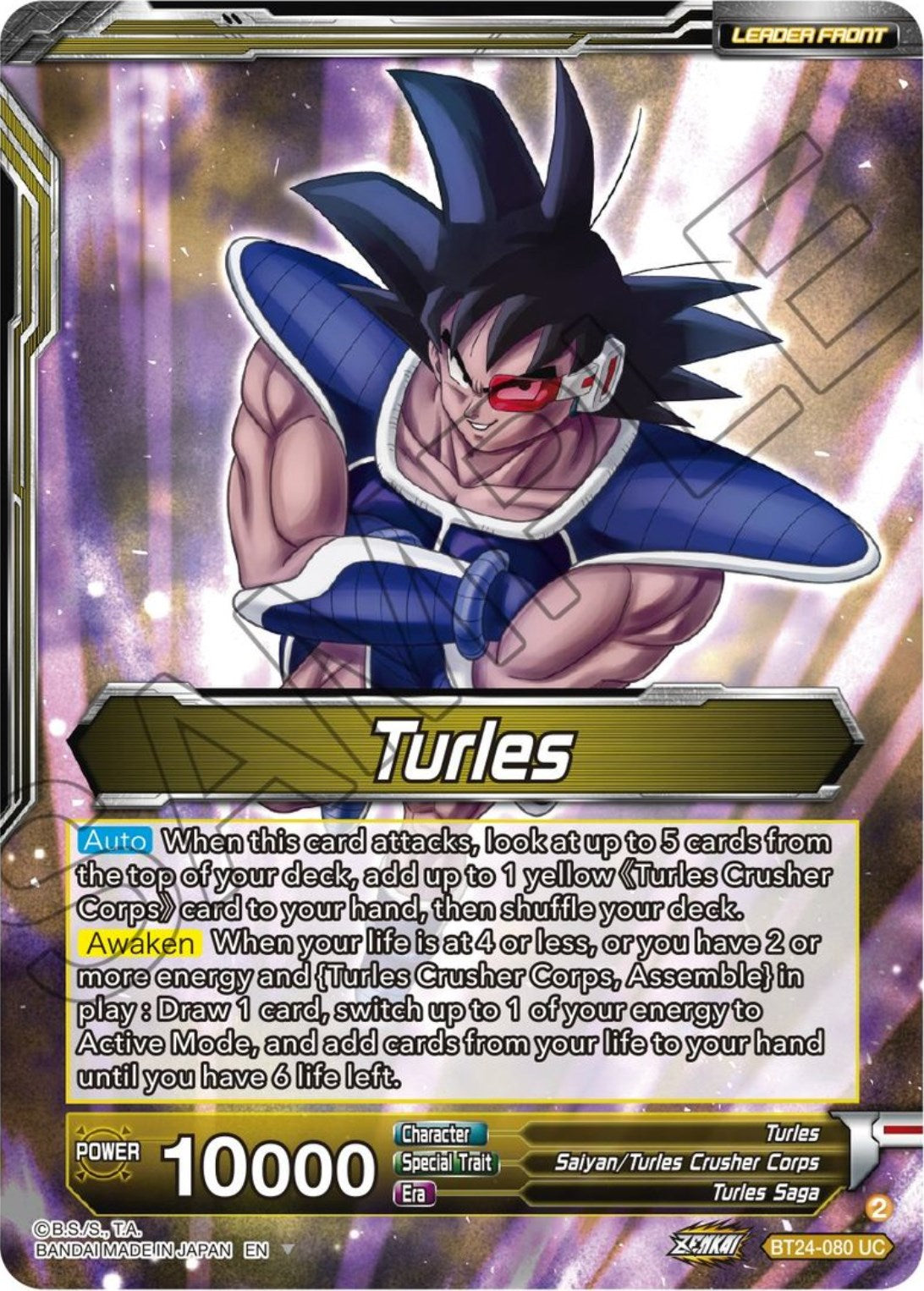 Turles // Turles, Corps Commander (BT24-080) [Beyond Generations Prerelease Promos] | Good Games Adelaide SA