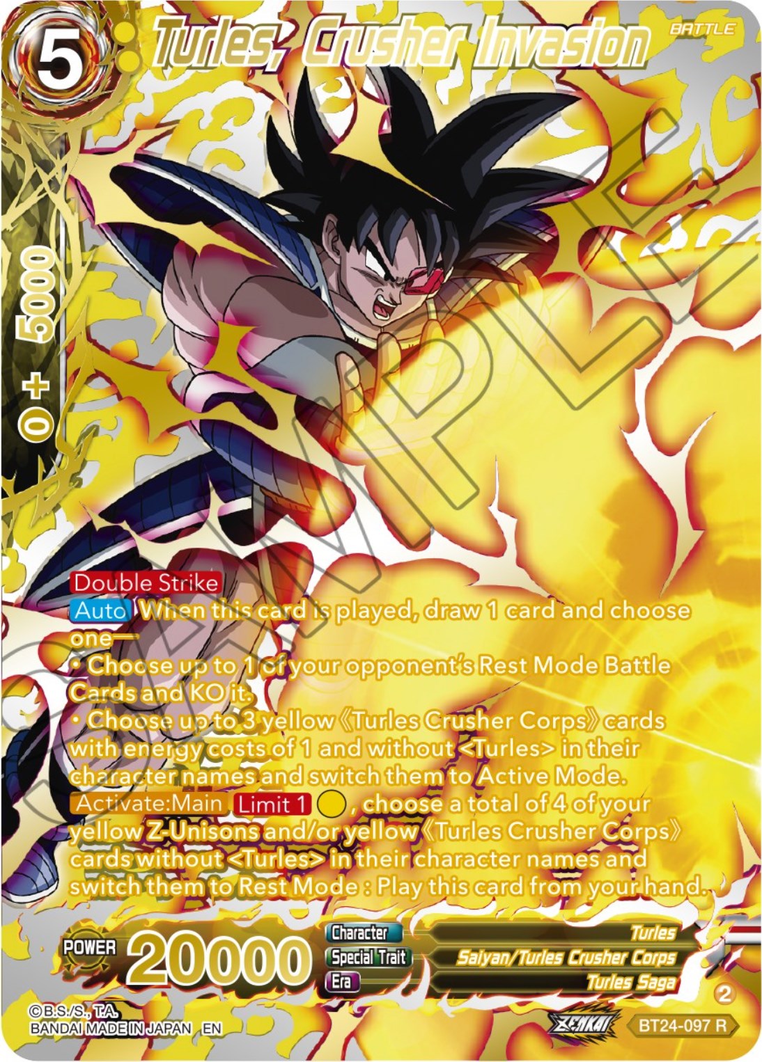 Turles, Crusher Invasion (Collector Booster) (BT24-097) [Beyond Generations] | Good Games Adelaide SA