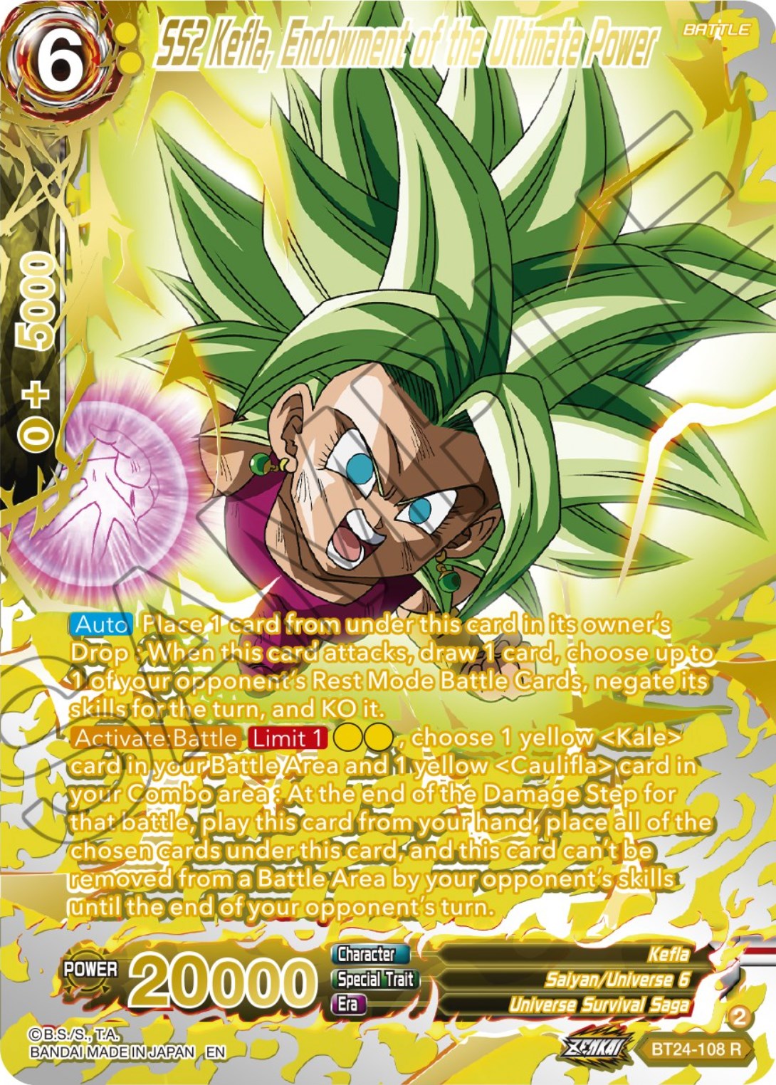 SS2 Kefla, Endowment of the Ultimate Power (Collector Booster) (BT24-108) [Beyond Generations] | Good Games Adelaide SA