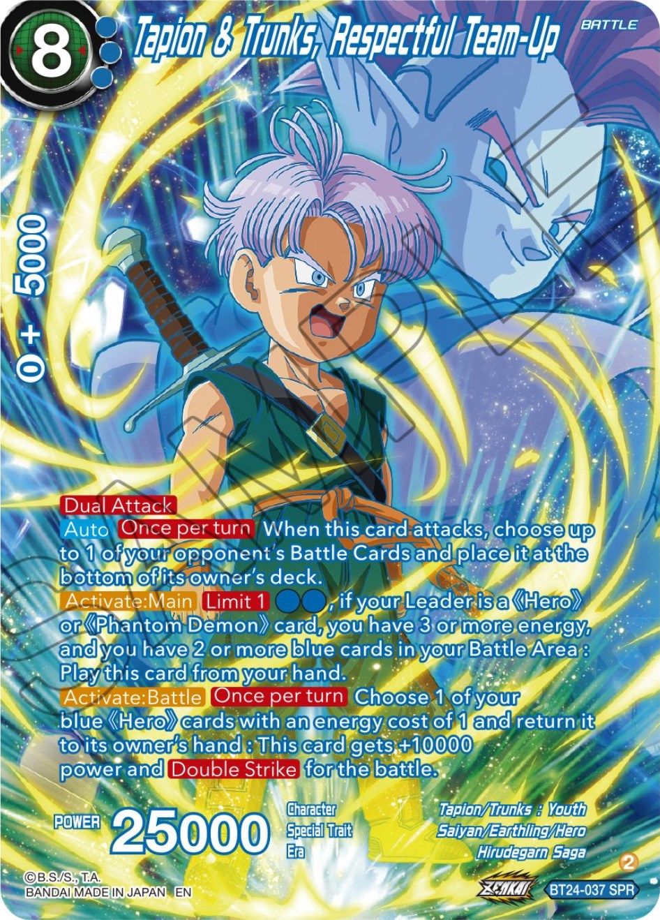 Tapin & Trunks, Respectful Team-Up (SPR) (BT24-037) [Beyond Generations] | Good Games Adelaide SA