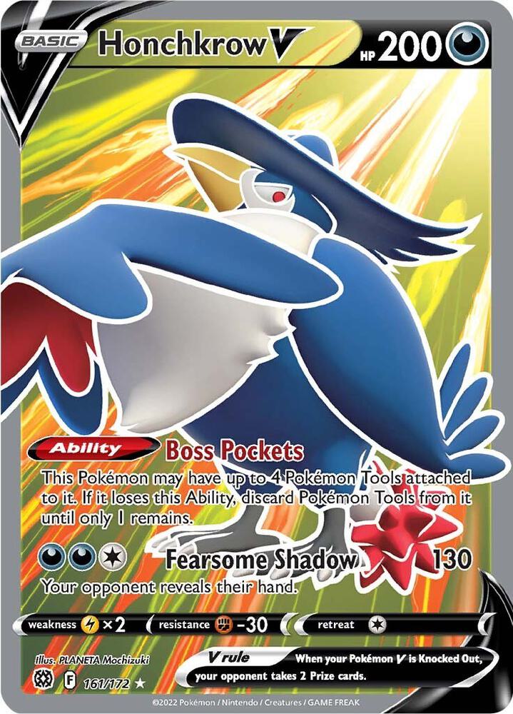 Honchkrow V Full Art 161/172 (SWSH09: Brilliant Stars)  - Holofoil | Good Games Adelaide SA