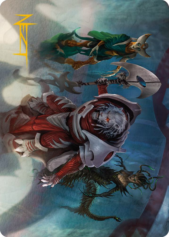 Norns Decree Art Card Gold Stamped Signature 6 (Art Series: Phyrexia: All Will Be One)  | Good Games Adelaide SA