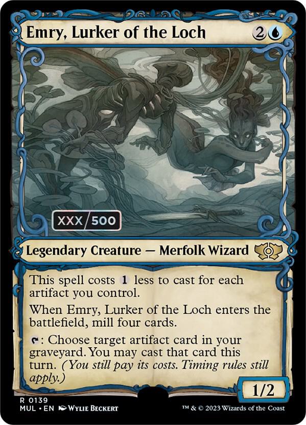 Emry, Lurker of the Loch Serialized 139 (March of the Machine: Multiverse Legends)  - Double Rainbow Foil | Good Games Adelaide SA