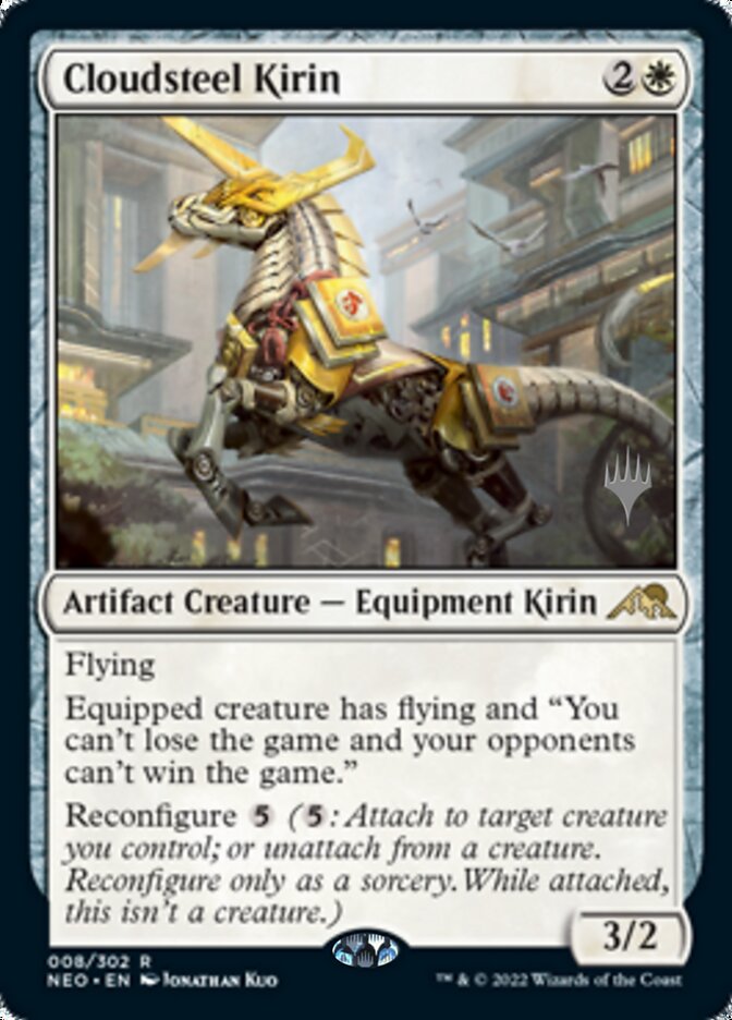 Cloudsteel Kirin (Promo Pack) [Kamigawa: Neon Dynasty Promos] | Good Games Adelaide SA