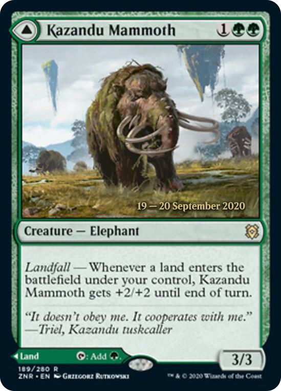 Kazandu Mammoth 189 (Prerelease Cards)  - Foil | Good Games Adelaide SA