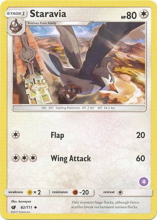 Staravia (82/111) (Deck Exclusive #4) [Sun & Moon: Trainer Kit - Alolan Sandslash] | Good Games Adelaide SA