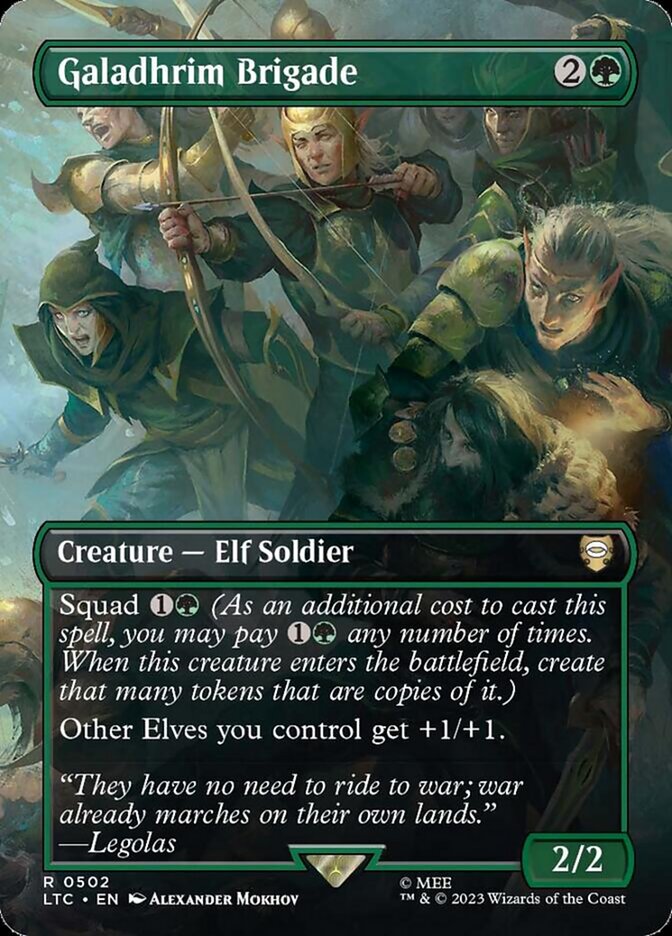 Galadhrim Brigade 502 (Commander: The Lord of the Rings: Tales of Middle-earth)  - Borderless Foil | Good Games Adelaide SA
