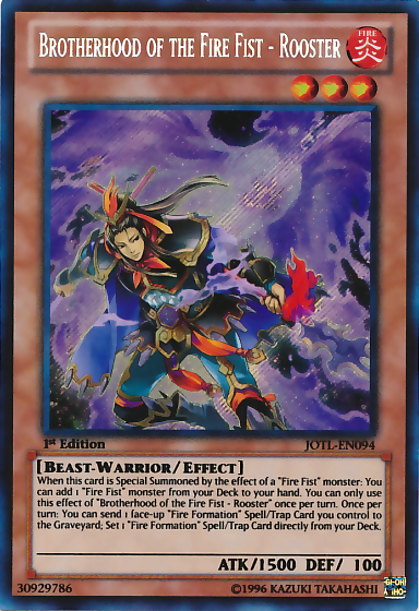 Brotherhood of the Fire Fist - Rooster [JOTL-EN094] Secret Rare | Good Games Adelaide SA