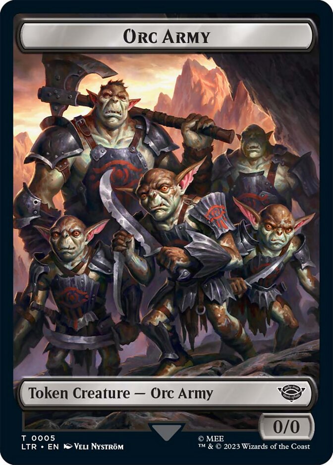 Orc Army Token (05) [The Lord of the Rings: Tales of Middle-Earth Tokens] | Good Games Adelaide SA