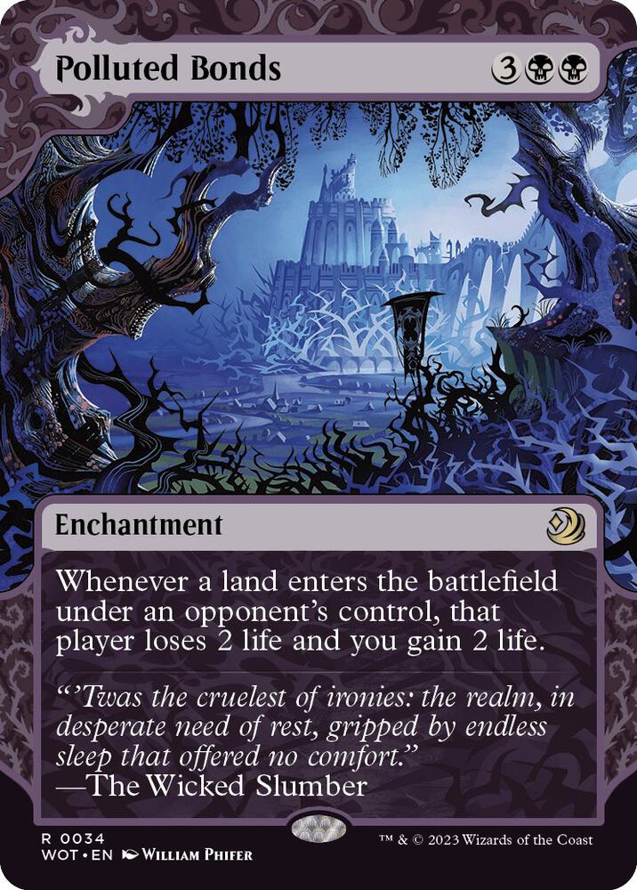Polluted Bonds 34 (Wilds of Eldraine: Enchanting Tales)  - Showcase Foil | Good Games Adelaide SA