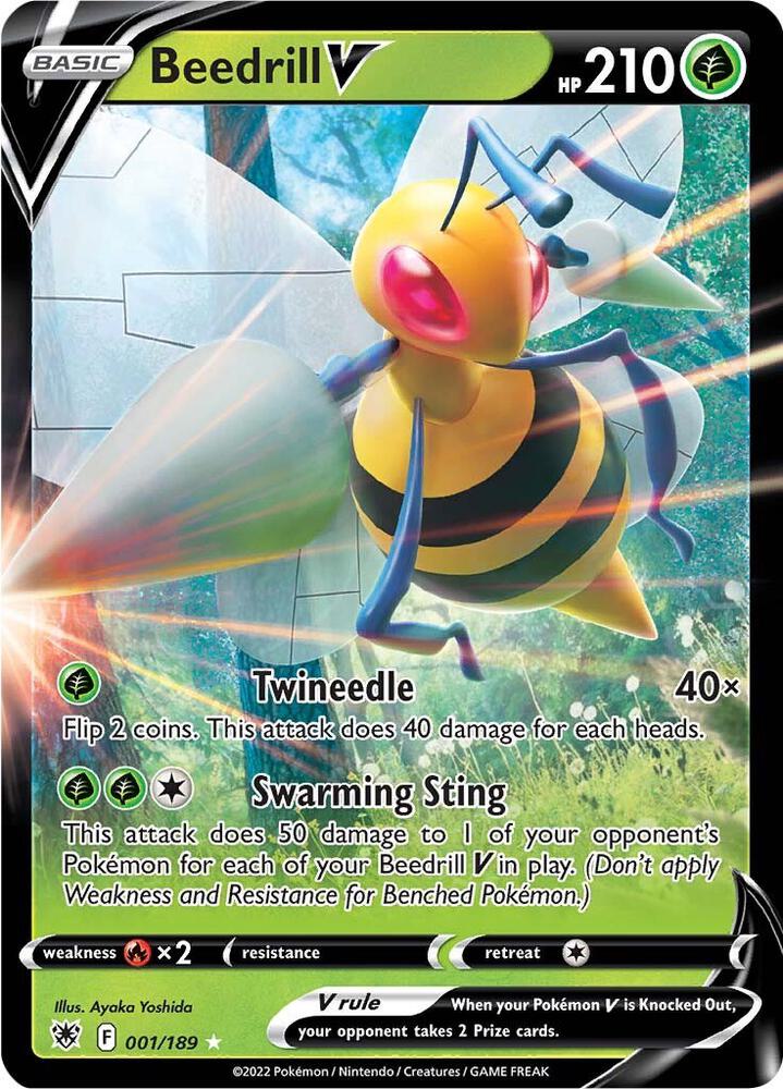 Beedrill V 001/189 (SWSH10: Astral Radiance)  - Holofoil | Good Games Adelaide SA