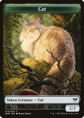Human Warrior // Cat Double-sided Token [Kaldheim Tokens] | Good Games Adelaide SA