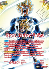 Vegeta // Vegeta, Awakened Feelings (SLR) (BT24-001) [Beyond Generations] | Good Games Adelaide SA