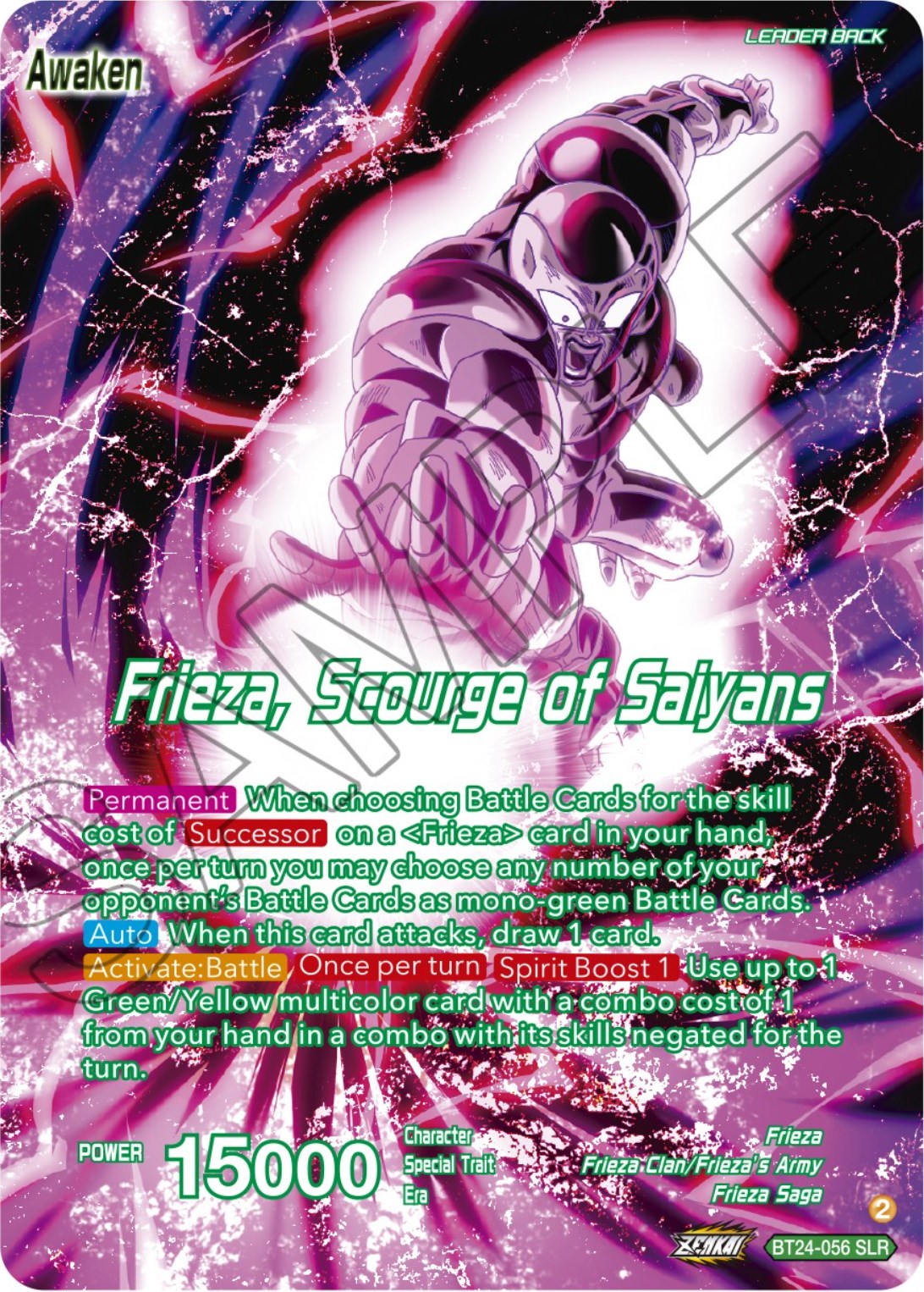 Frieza // Frieza, Scourge of Saiyans (SLR) (BT24-056) [Beyond Generations] | Good Games Adelaide SA