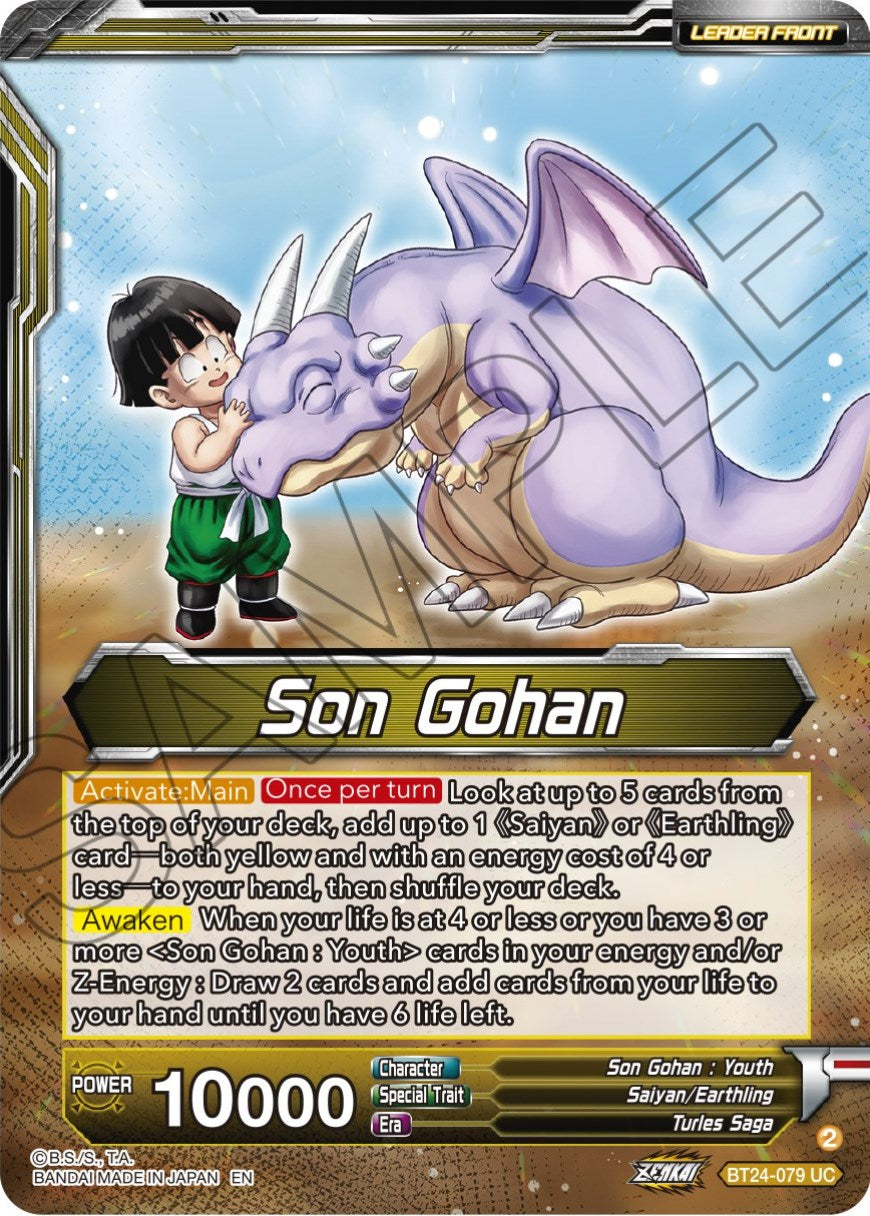Son Gohan // Son Gohan, Rampage Premonition (SLR) (BT24-079) [Beyond Generations] | Good Games Adelaide SA