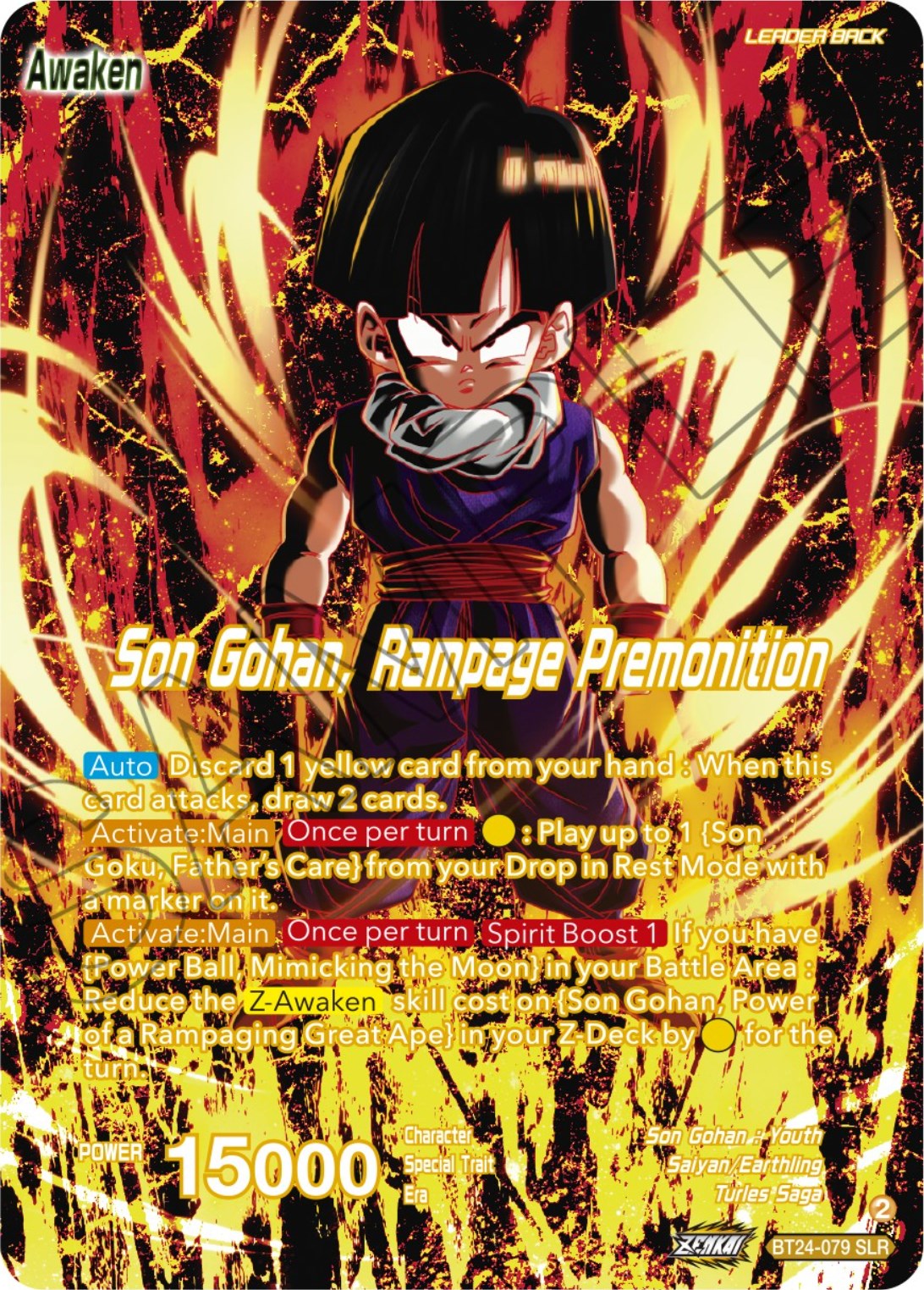 Son Gohan // Son Gohan, Rampage Premonition (SLR) (BT24-079) [Beyond Generations] | Good Games Adelaide SA