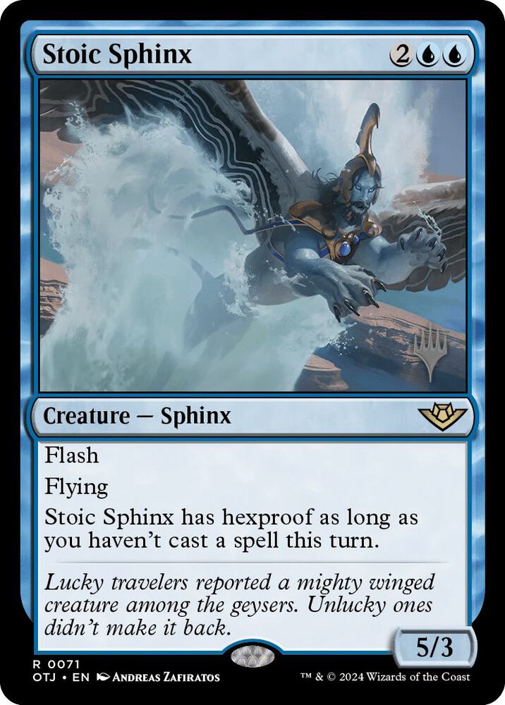 Stoic Sphinx 71 (Promo Pack: Outlaws of Thunder Junction)  - Foil | Good Games Adelaide SA