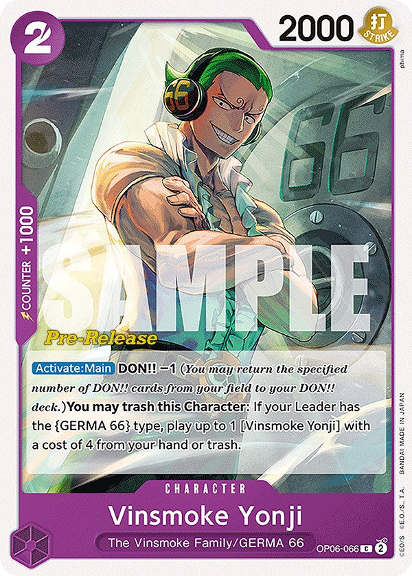 Vinsmoke Yonji [Wings of the Captain Pre-Release Cards] | Good Games Adelaide SA