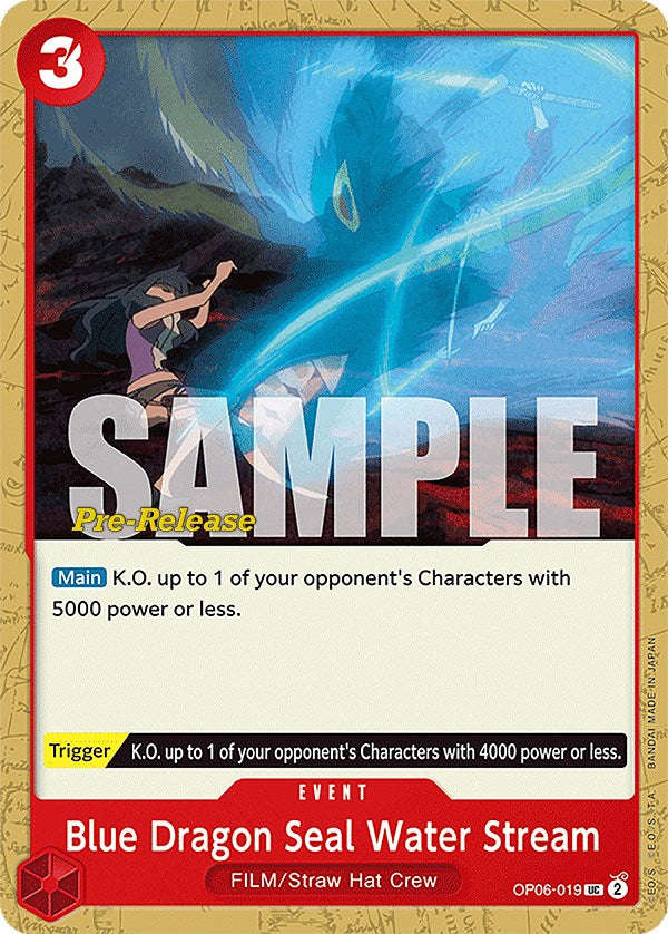 Blue Dragon Seal Water Stream [Wings of the Captain Pre-Release Cards] | Good Games Adelaide SA