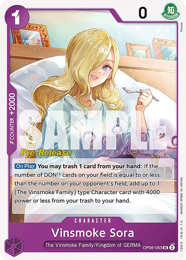 Vinsmoke Sora [Wings of the Captain Pre-Release Cards] | Good Games Adelaide SA