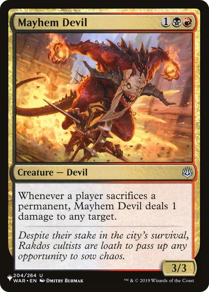 Mayhem Devil 204/264 (The List Reprints)  | Good Games Adelaide SA