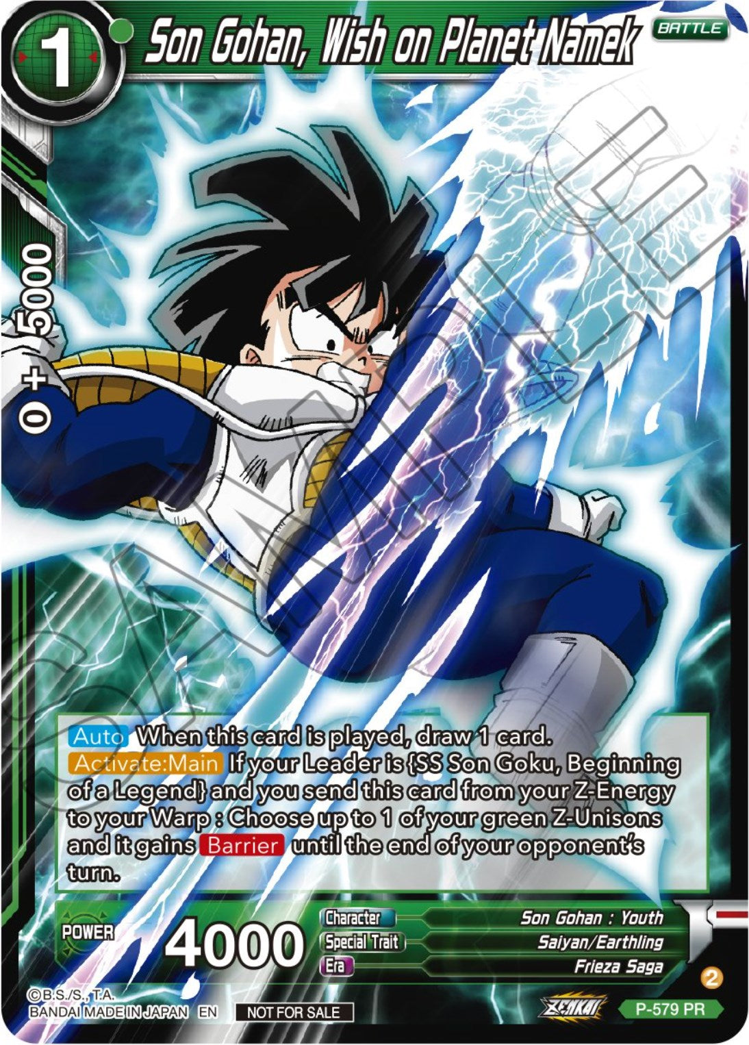Son Gohan, Wish on Planet Namek (Zenkai Series Tournament Pack Vol.7) (P-579) [Tournament Promotion Cards] | Good Games Adelaide SA