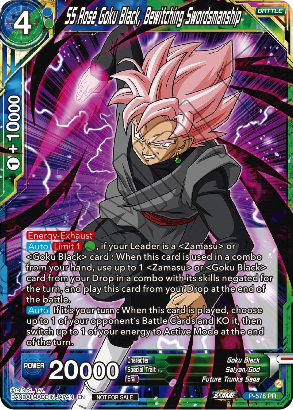 SS Rose Goku Black, Bewitching Swordsmanship (Zenkai Series Tournament Pack Vol.7) (P-578) [Tournament Promotion Cards] | Good Games Adelaide SA