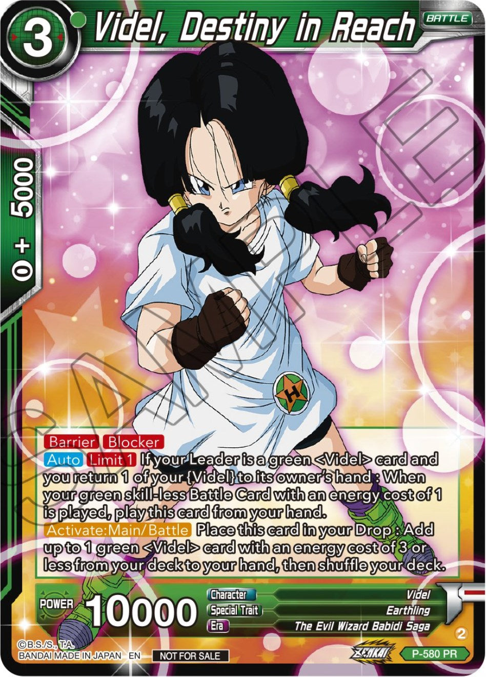 Videl, Destiny in Reach (Zenkai Series Tournament Pack Vol.7) (P-580) [Tournament Promotion Cards] | Good Games Adelaide SA