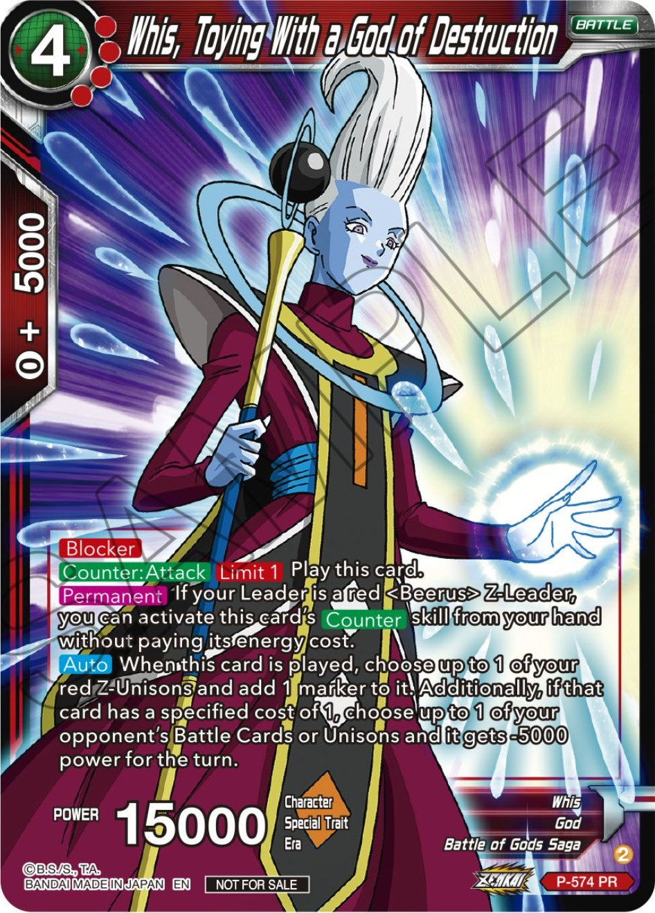 Whis, Toying With a God of Destruction (Zenkai Series Tournament Pack Vol.7) (P-574) [Tournament Promotion Cards] | Good Games Adelaide SA