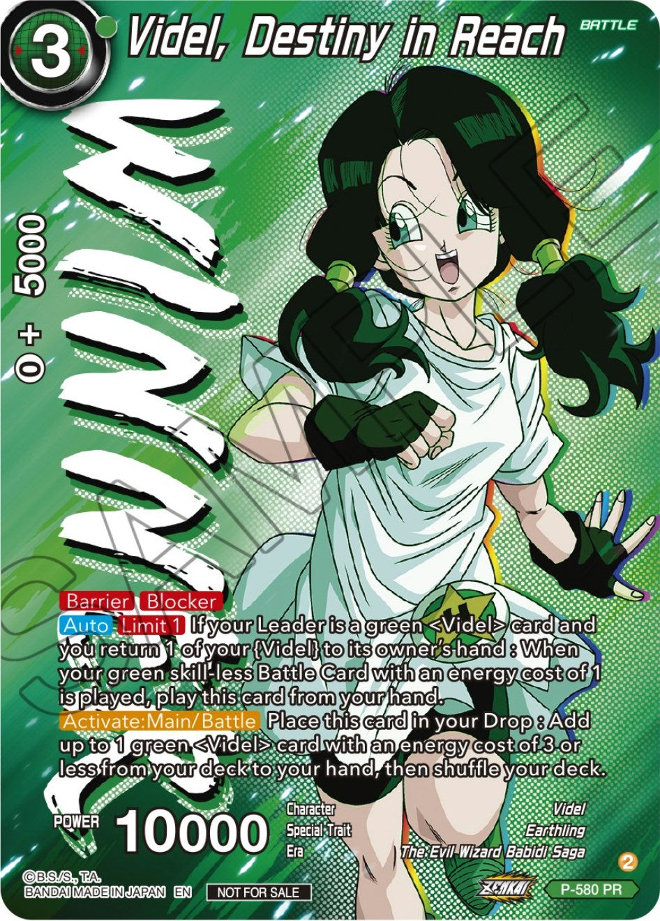 Videl, Destiny in Reach (Zenkai Series Tournament Pack Vol.7) (Winner) (P-580) [Tournament Promotion Cards] | Good Games Adelaide SA