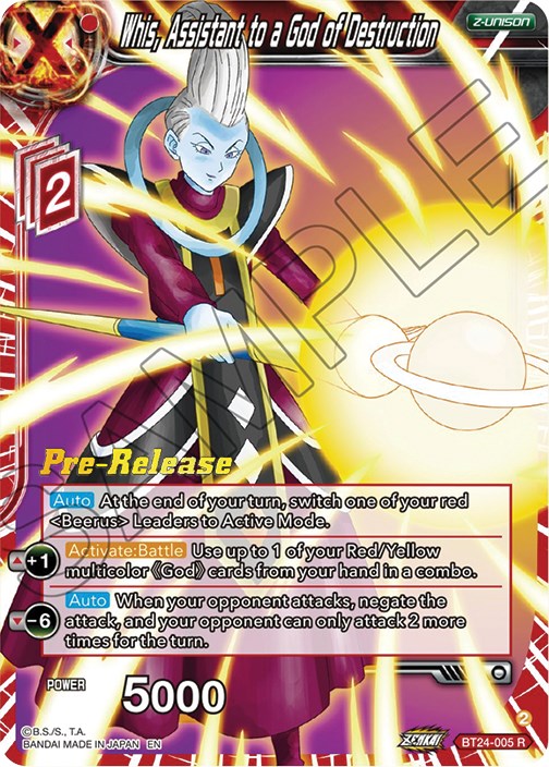 Whis, Assistant to a God of Destruction (BT24-005) [Beyond Generations Prerelease Promos] | Good Games Adelaide SA