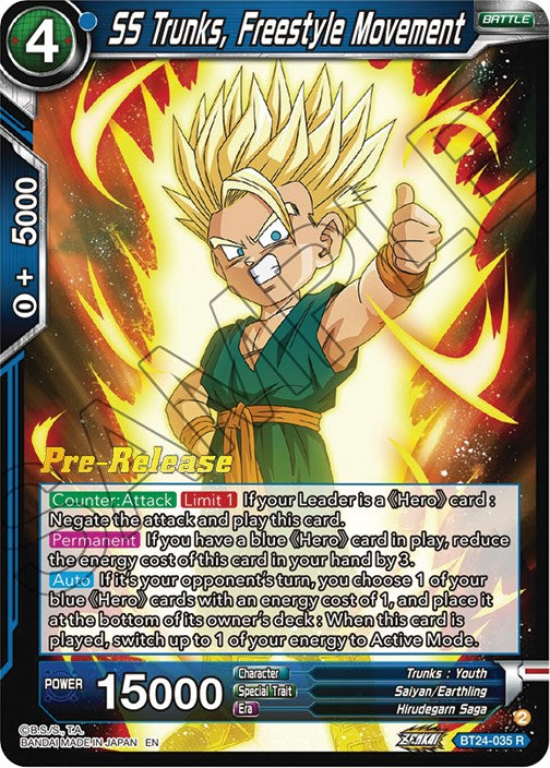 SS Trunks, Freestyle Movement (BT24-035) [Beyond Generations Prerelease Promos] | Good Games Adelaide SA