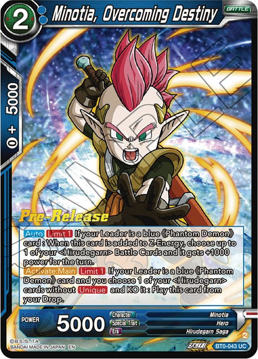 Minotia, Overcoming Destiny (BT24-043) [Beyond Generations Prerelease Promos] | Good Games Adelaide SA