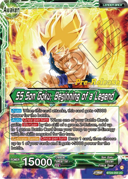 Son Goku // SS Son Goku, Beginning of a Legend (BT24-055) [Beyond Generations Prerelease Promos] | Good Games Adelaide SA