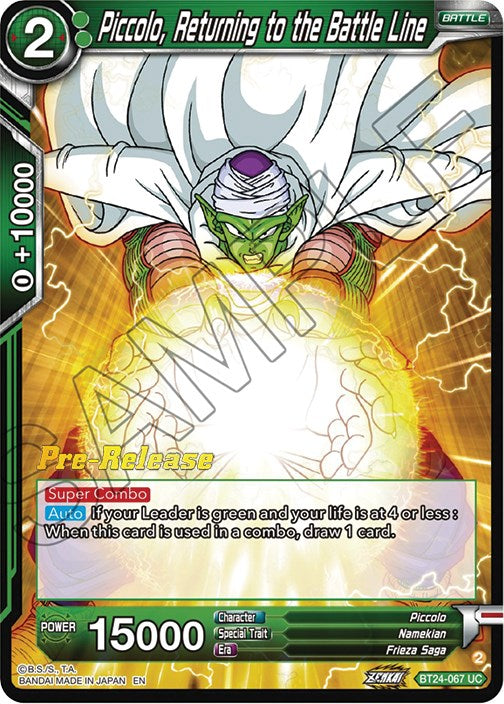 Piccolo, Returning to the Battle Line (BT24-067) [Beyond Generations Prerelease Promos] | Good Games Adelaide SA