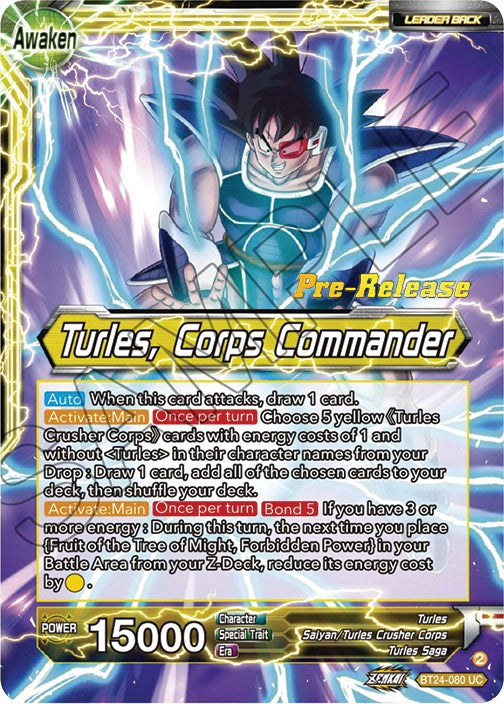 Turles // Turles, Corps Commander (BT24-080) [Beyond Generations Prerelease Promos] | Good Games Adelaide SA