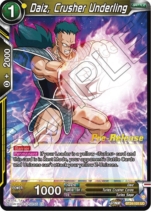 Daiz, Crusher Underling (BT24-101) [Beyond Generations Prerelease Promos] | Good Games Adelaide SA