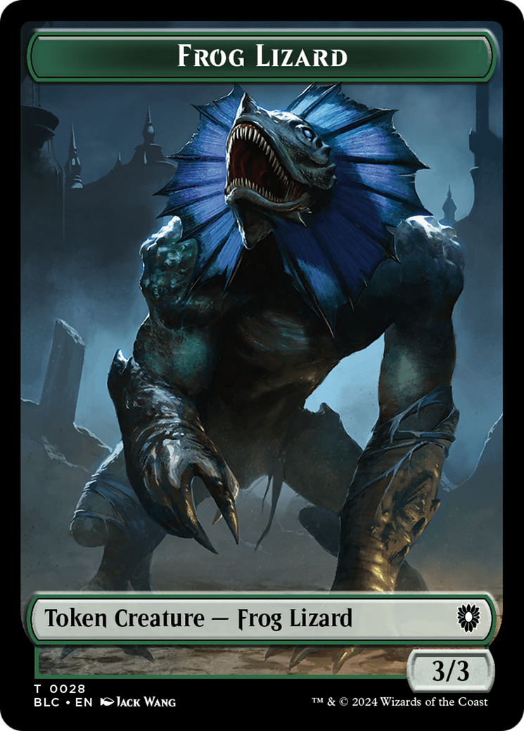Storm Crow // Frog Lizard Double-Sided Token [Bloomburrow Commander Tokens] | Good Games Adelaide SA