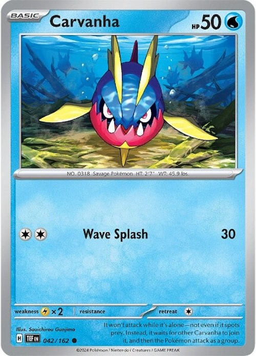 Carvanha (042/162) [Scarlet & Violet: Temporal Forces] | Good Games Adelaide SA